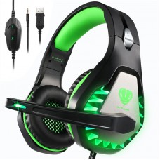 GH-1 3.5mm Game Gaming Headphone Headset Earphone Headband with Microphone LED Light for Laptop Tablet Mobile PhonesMobile phones or PS4 /PS4 pro/PS4 slim/Xbox one/Xbox one S/Xbox one X-2