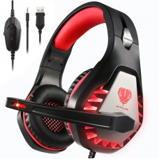 GH-1 3.5mm Game Gaming Headphone Headset Earphone Headband with Microphone LED Light for Laptop Tablet Mobile PhonesMobile phones or PS4 /PS4 pro/PS4 slim/Xbox one/Xbox one S/Xbox one X