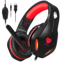 Butfulake GH-2 3.5mm Game Gaming Headphone Headset Earphone Headband with Microphone LED Light for Laptop Tablet Mobile PhonesMobile phones or PS4 /PS4 pro/PS4 slim/Xbox one/Xbox one S/Xbox one X