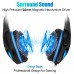 Butfulake GH-2 3.5mm Game Gaming Headphone Headset Earphone Headband With Microphone LED Light For Laptop Tablet Mobile PhonesMobile Phones Or PS4 /PS4 Pro/PS4 Slim/Xbox One/Xbox One S/Xbox One X-Blue