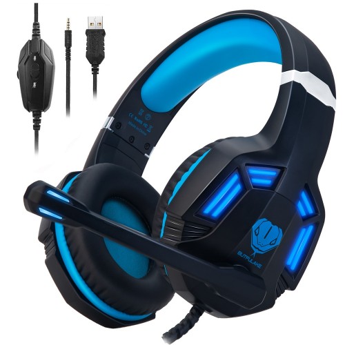 GH-4 3.5mm Game Gaming Headphone Headset Earphone Headband with Microphone LED Light for Laptop Tablet Mobile PhonesMobile phones or PS4 /PS4 pro/PS4 slim/Xbox one/Xbox one S/Xbox one X/PS5