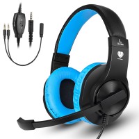 SL-300 3.5mm Game Gaming Headphone Headset Earphone Headband with Microphone LED Light for Laptop Tablet Mobile PhonesMobile phones or PS4 /PS4 pro/PS4 slim/Xbox one/Xbox one S/Xbox one X-1