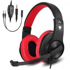 SL-300 3.5mm Game Gaming Headphone Headset Earphone Headband with Microphone LED Light for Laptop Tablet Mobile PhonesMobile phones or PS4 /PS4 pro/PS4 slim/Xbox one/Xbox one S/Xbox one X-1