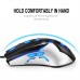 Butfulake Gaming Mouse Wired,Programmable Ergonomic Gaming Mice with 3200 DPI, Blue LED, 6 Buttons for PC, Laptop, Computer, Windows, Vista Linux, Black